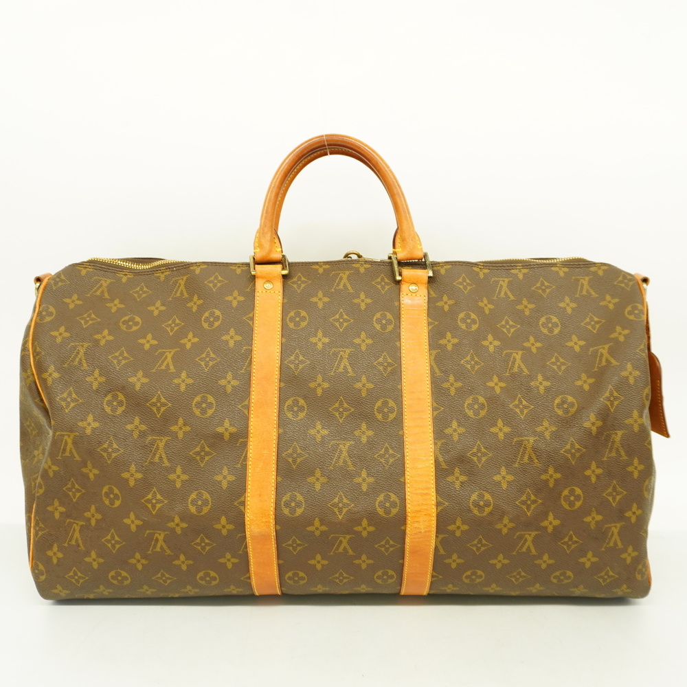 Louis Vuitton Monogram Canvas Keepall Travel Bag Brown and Tan - Picture 13 of 13